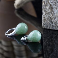 Cercei din argint, cu aventurin Produs