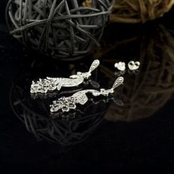 Cercei din argint cu marcasite si onix 8 Cercei din argint cu marcasite si onix Produs