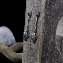 Cercei din argint cu topaz