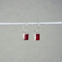 Cercei din argint cu coral 6 Cercei din argint cu coral