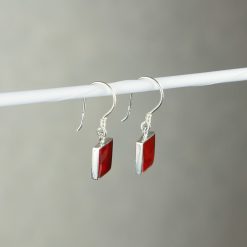 Cercei din argint cu coral 7 Cercei din argint cu coral