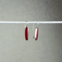 Cercei din argint cu coral