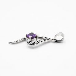 Pandantiv din argint cu ametist fațetat