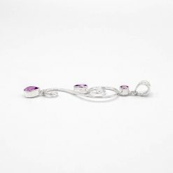 Pandantiv din argint cu ametist fațetat