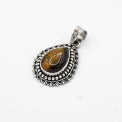 Pandantiv din argint cu ochi de tigru forma de lacrima