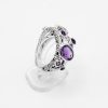 Inel din argint cu ametist fațetat