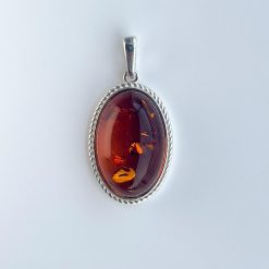 Set cadou cercei și pandantiv chihlimbar 17 Pandantiv chihlimbar coniac