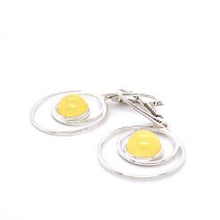 Cercei chihlimbar galben